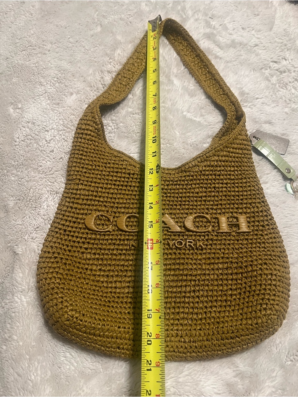 Coach Brooklyn Woven Straw Shoulder Bag - Picture 5 of 7